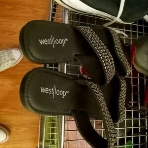 West loop new black and sparkle straps size 7/8